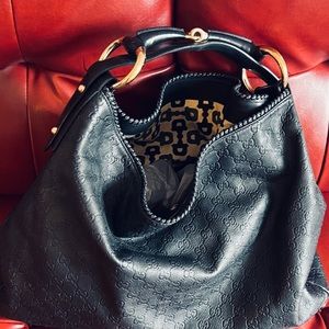 Gucci Horsebit Hobo Leather Bag